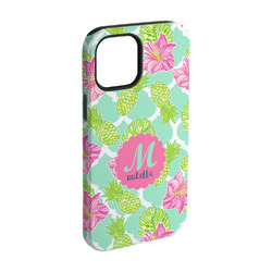 Preppy Hibiscus iPhone Case - Rubber Lined - iPhone 15 (Personalized)