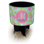 Preppy Hibiscus Black Beach Spiker Drink Holder (Personalized)