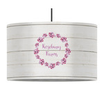Farm House 12" Drum Pendant Lamp - Fabric (Personalized)