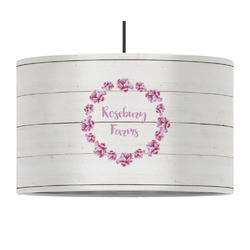 Farm House 12" Drum Pendant Lamp - Fabric (Personalized)