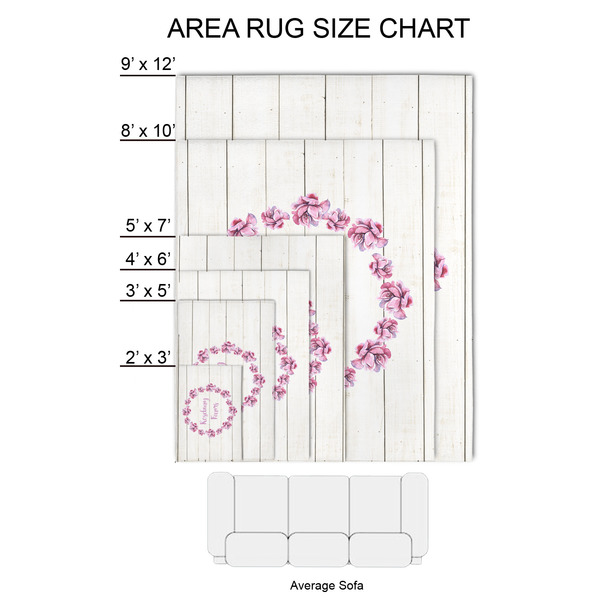 Farm House 2'x3' Indoor Area Rugs - Size Chart
