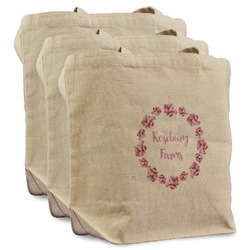 Farm House Reusable Cotton Grocery Bags - Set of 3 (Personalized)