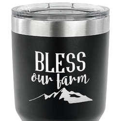 Farm House 30 oz Stainless Steel Tumbler - Black - Double Sided (Personalized)