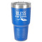 Farm House 30 oz Stainless Steel Ringneck Tumbler - Blue - Front