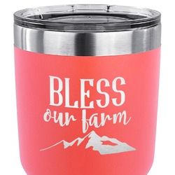 Farm House 30 oz Stainless Steel Tumbler - Coral - Single Sided