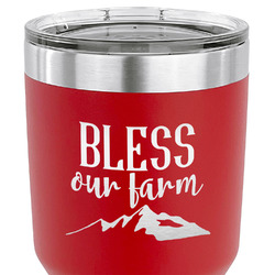 Farm House 30 oz Stainless Steel Tumbler - Red - Double Sided (Personalized)