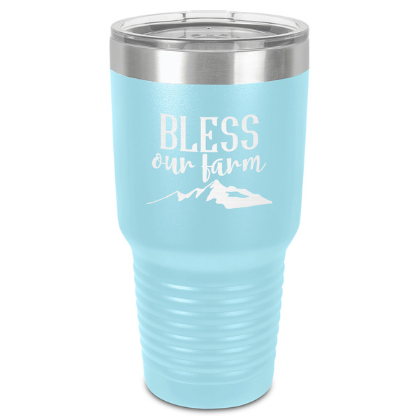 Farm House 30 oz Stainless Steel Ringneck Tumbler - Teal - Front