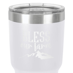 Farm House 30 oz Stainless Steel Tumbler - White - Single-Sided