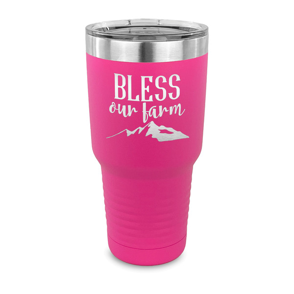 Custom Farm House 30 oz Stainless Steel Tumbler - Pink - Single Sided