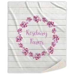 Farm House Sherpa Throw Blanket (Personalized)