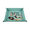 Farm House 6" x 6" Teal Leatherette Snap Up Tray - STYLED
