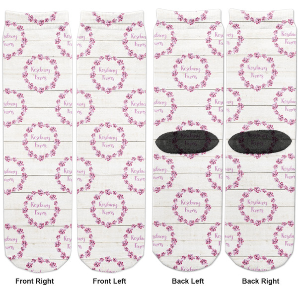Farm House Adult Crew Socks - Double Pair - Front and Back - Apvl