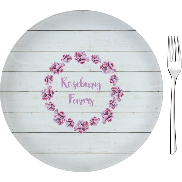 Custom Farm House 8" Glass Appetizer / Dessert Plates - Single or Set (Personalized)