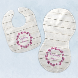 Farm House Baby Bib & Burp Set w/ Name or Text