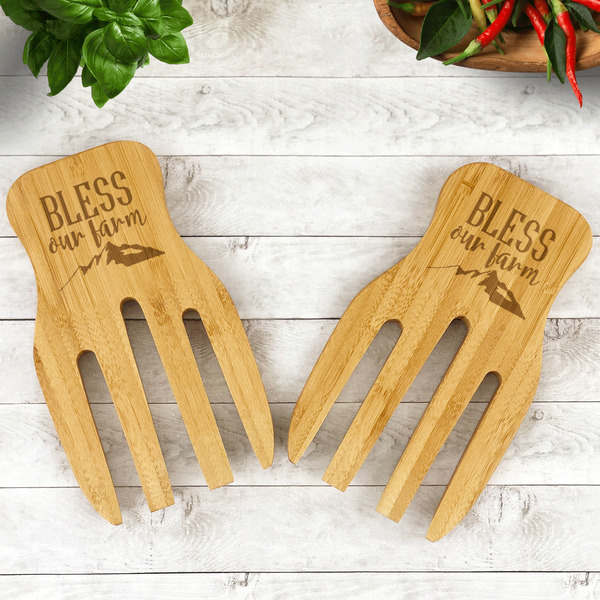 Farm House Bamboo Salad Hands - LIFESTYLE