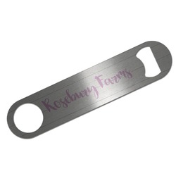 Farm House Bar Bottle Opener - Silver w/ Name or Text
