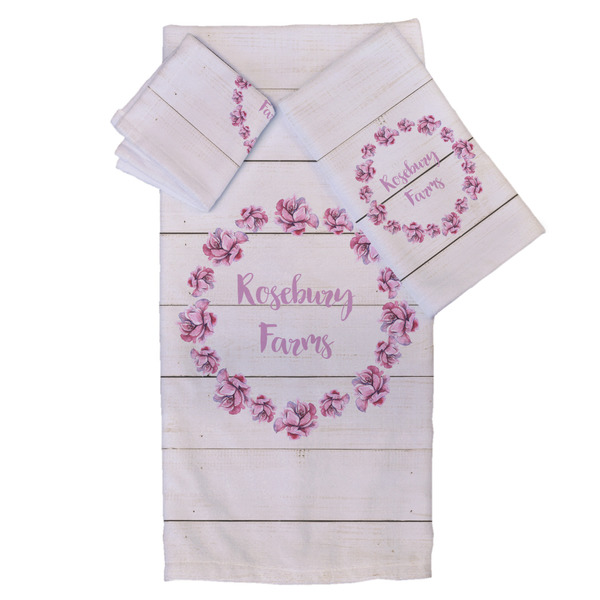 Custom Farm House Bath Towel Set - 3 Pcs (Personalized)