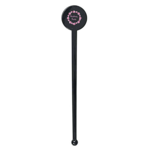 Farm House Black Plastic 7" Stir Stick - Round - Single Stick