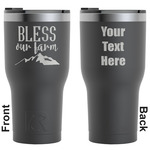 Farm House RTIC Tumbler - Black - Engraved Front & Back (Personalized)