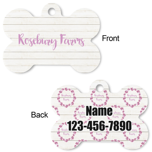Farm House Bone Shaped Dog ID Tag - Large - Approval