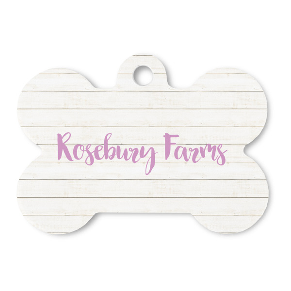 Custom Farm House Bone Shaped Dog ID Tag (Personalized)