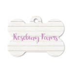 Farm House Bone Shaped Dog ID Tag - Small (Personalized)