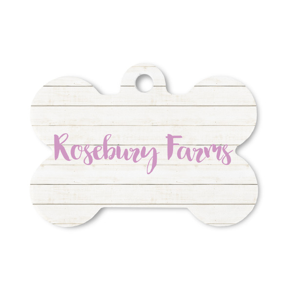 Custom Farm House Bone Shaped Dog ID Tag - Small (Personalized)
