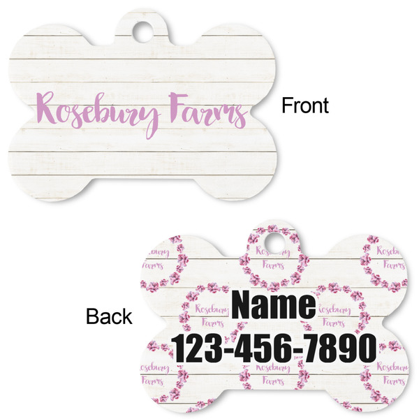 Farm House Bone Shaped Dog Tag - Front & Back