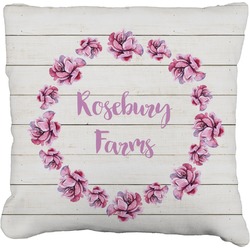 Farm House Faux-Linen Throw Pillow 18" (Personalized)