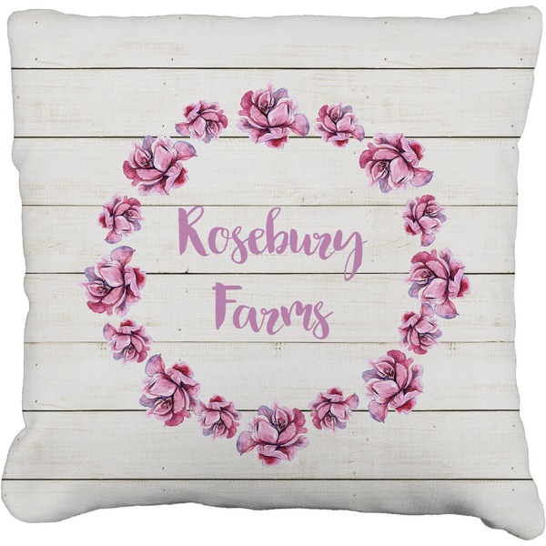 Custom Farm House Faux-Linen Throw Pillow 20" (Personalized)