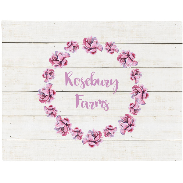 Custom Farm House Woven Fabric Placemat - Twill w/ Name or Text