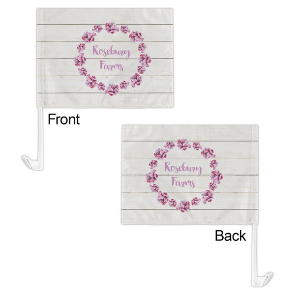 Farm House Car Flag - 11" x 8" - Front & Back View