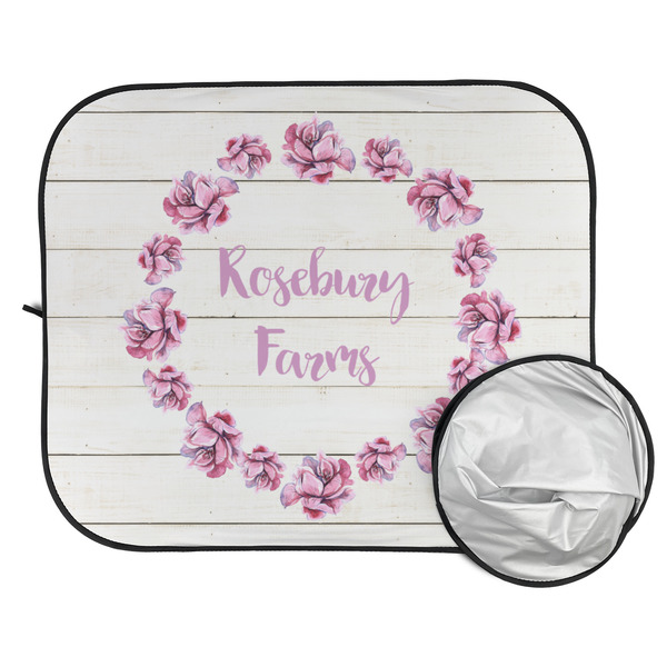 Farm House Car Sun Shades - FOLDED & UNFOLDED