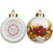 Farm House Ceramic Christmas Ornament - Poinsettias (APPROVAL)