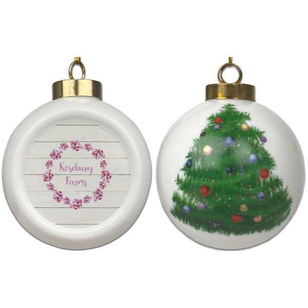 Farm House Ceramic Christmas Ornament - X-Mas Tree (APPROVAL)