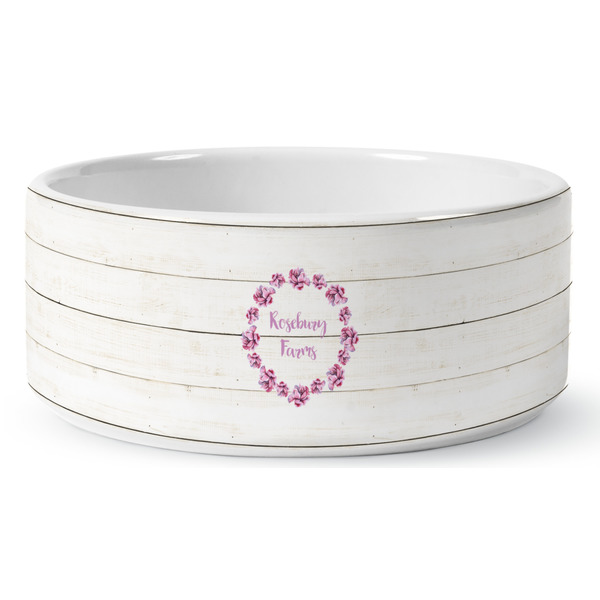 Farm House Ceramic Dog Bowl - Medium - Front