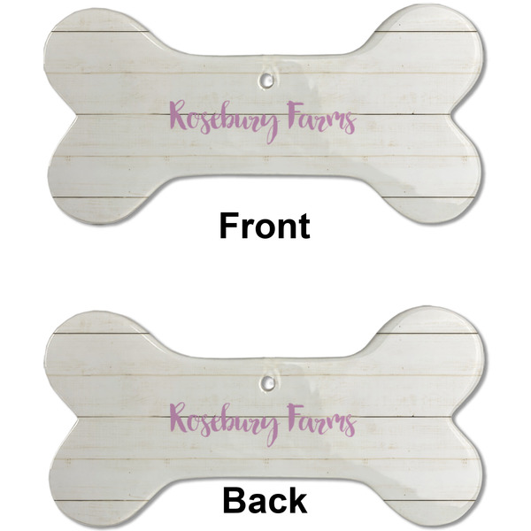 Farm House Ceramic Flat Ornament - Bone Front & Back (APPROVAL)