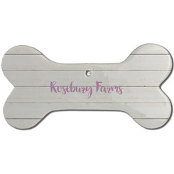 Farm House Ceramic Dog Ornament - Front w/ Name or Text