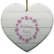 Farm House Ceramic Flat Ornament - Heart (Front)