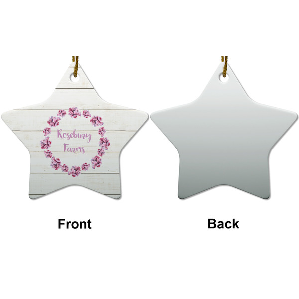 Farm House Ceramic Flat Ornament - Star Front & Back (APPROVAL)