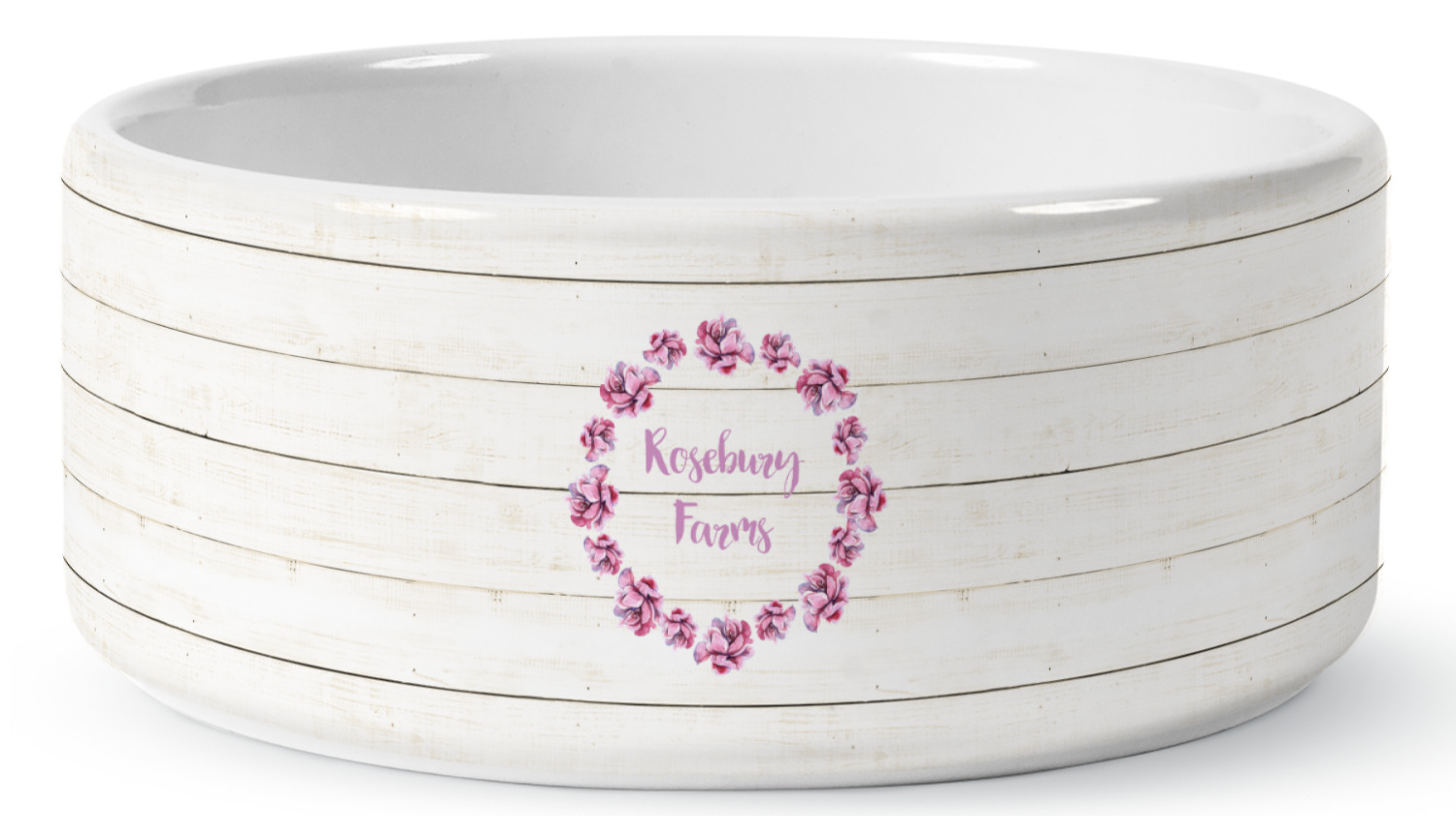 Farm House Ceramic Dog Bowl (Personalized) - YouCustomizeIt