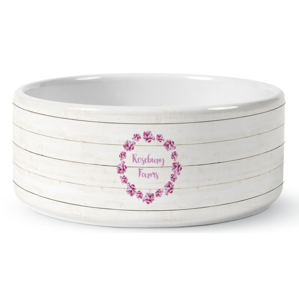 Custom Farm House Ceramic Dog Bowl (Personalized)