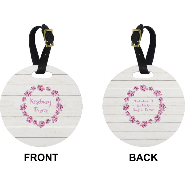 Farm House Circle Luggage Tag (Front + Back)