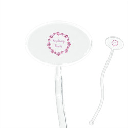 Farm House 7" Oval Plastic Stir Sticks - Clear (Personalized)