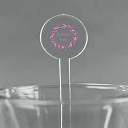 Farm House 5.5" Round Plastic Stir Sticks - Clear (Personalized)