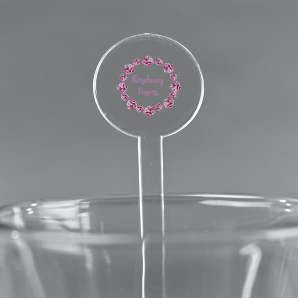 Custom Farm House 5.5" Round Plastic Stir Sticks - Clear (Personalized)