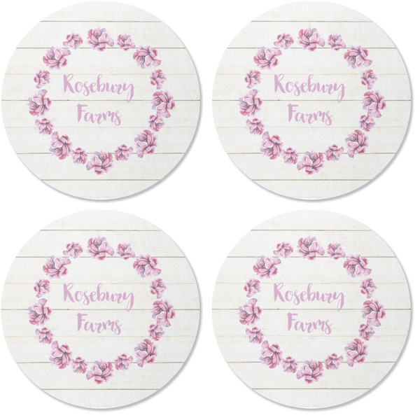 Farm House Coaster Round Rubber Back - Apvl