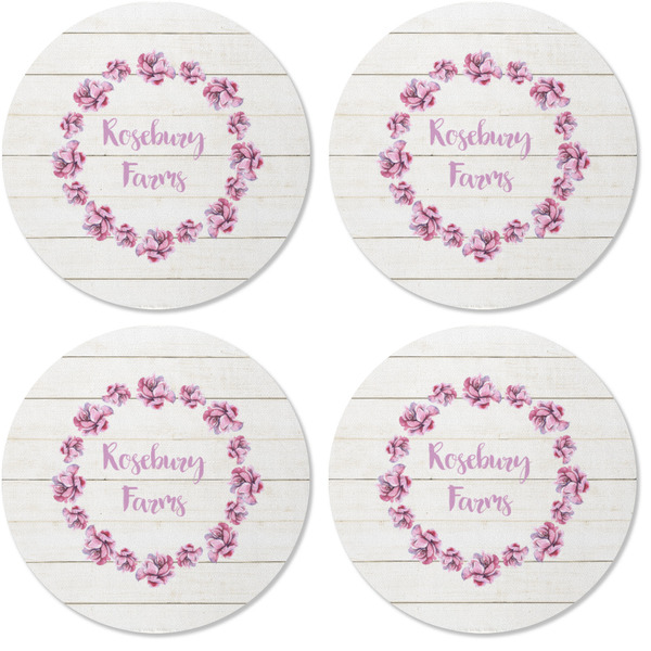 Farm House Coaster Round Rubber Back - Apvl