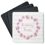 Farm House Square Rubber Backed Coasters - Set of 4 (Personalized)