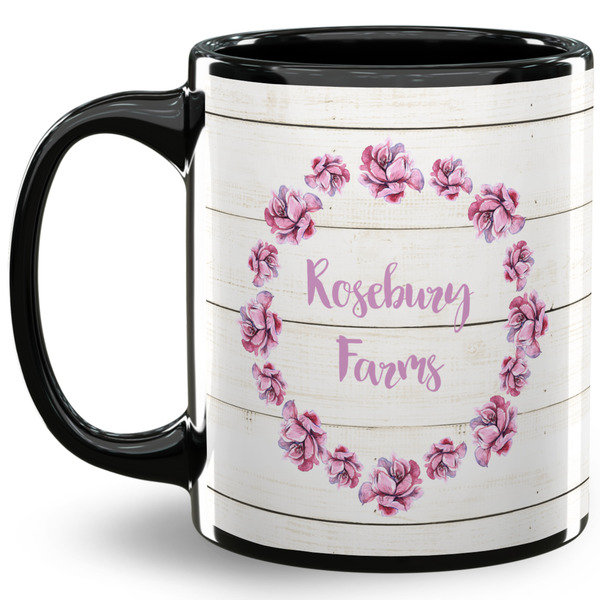 Custom Farm House 11 Oz Coffee Mug - Black (Personalized)